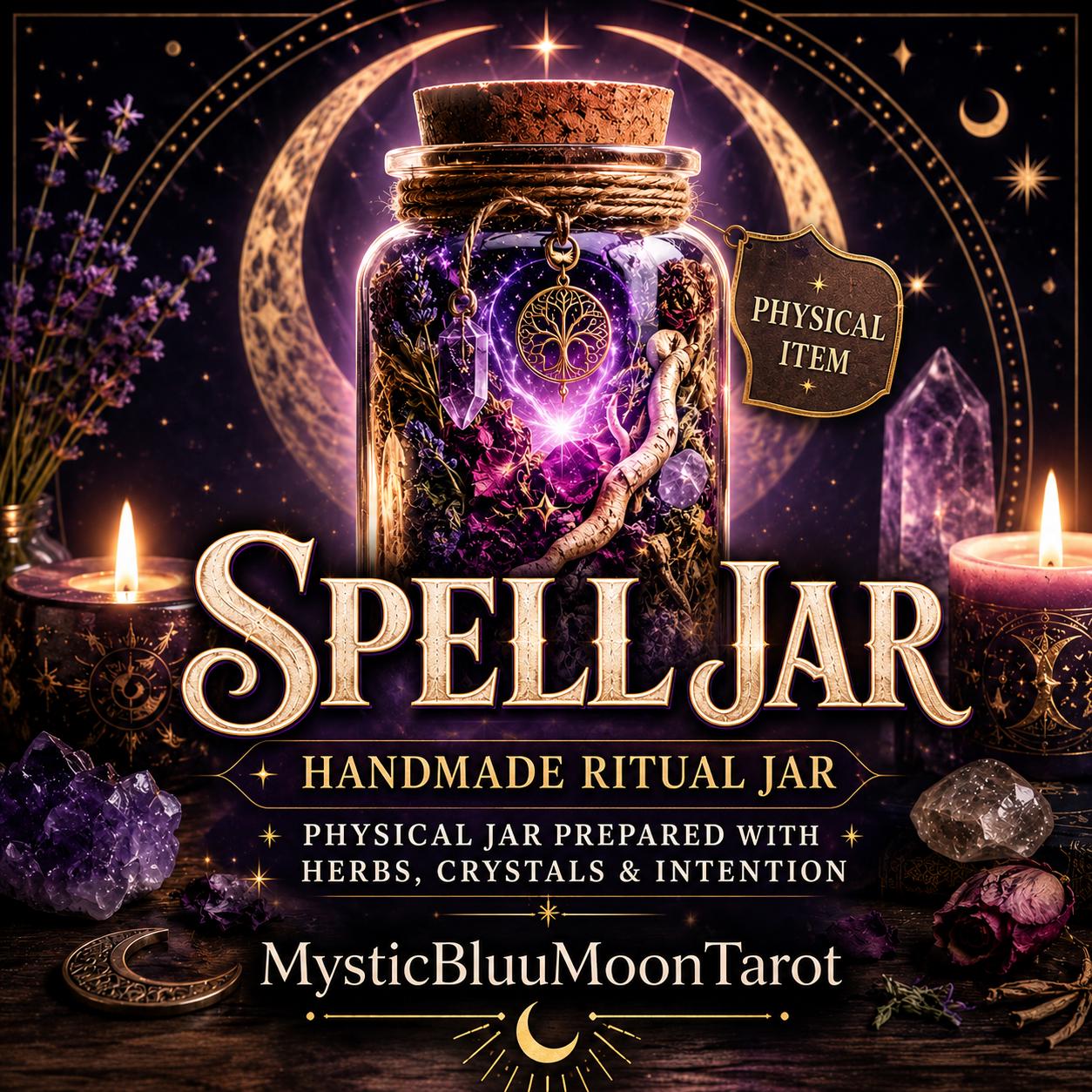 Manifestation Spell Jar For Goals, Love, Protection, Spiritual Amulet