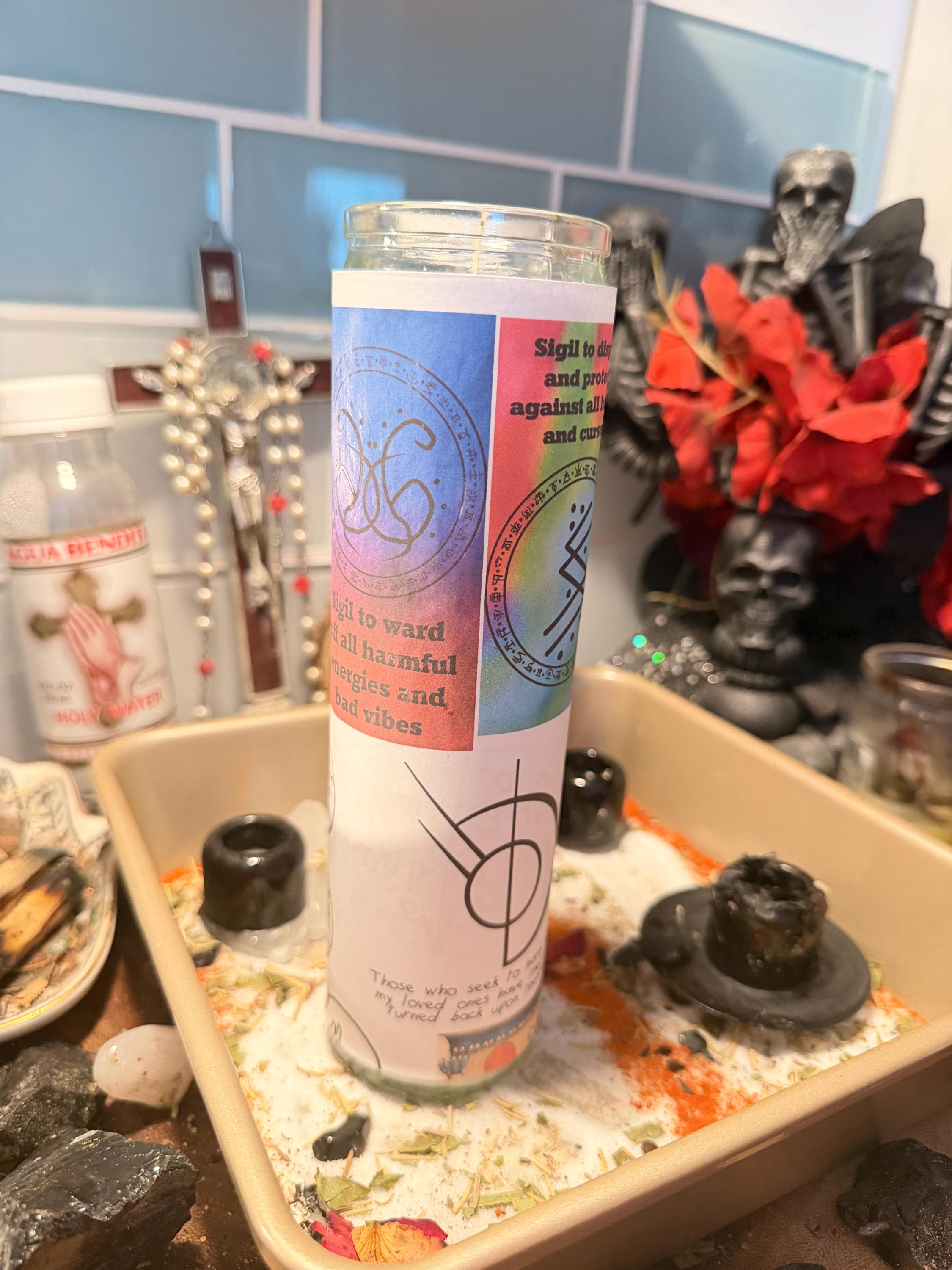 Loaded Dark Energy Removal Candle | Fixed Remove Unwanted Energies Ritual Candle | Witchcraft Supplies