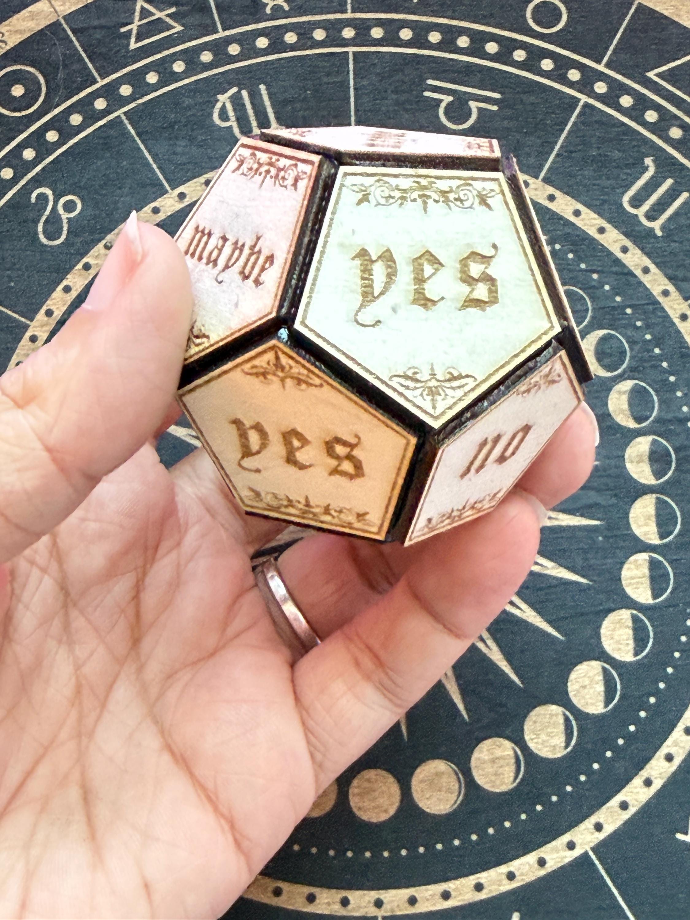 Divination Die: Yes/No/Maybe Answers Spiritual Tool Oracle Hand Crafted Dice