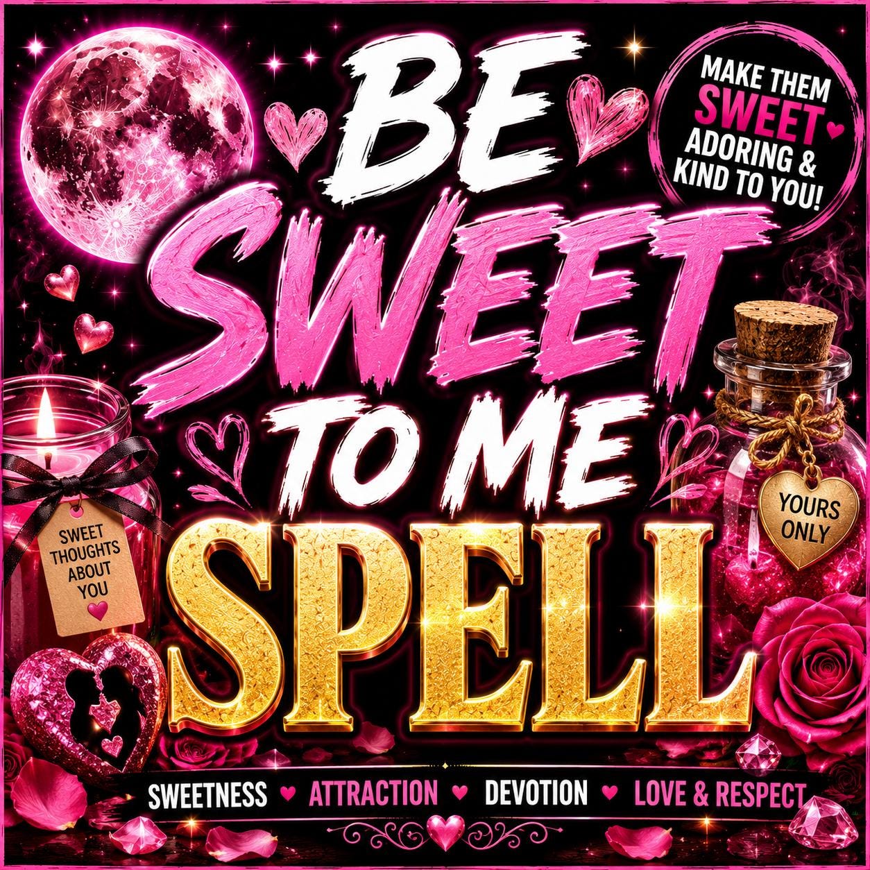 Love Spell | Be Sweet To Me, Sweetening Jar, Emotionally Available, Urgent Cast