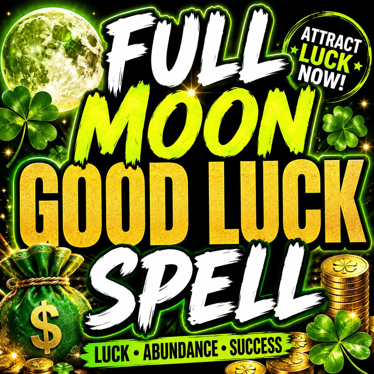 Full Moon Good Luck Spell Casting | Attract Prosperity, Good Fortune | Money Ritual | Fast Cast