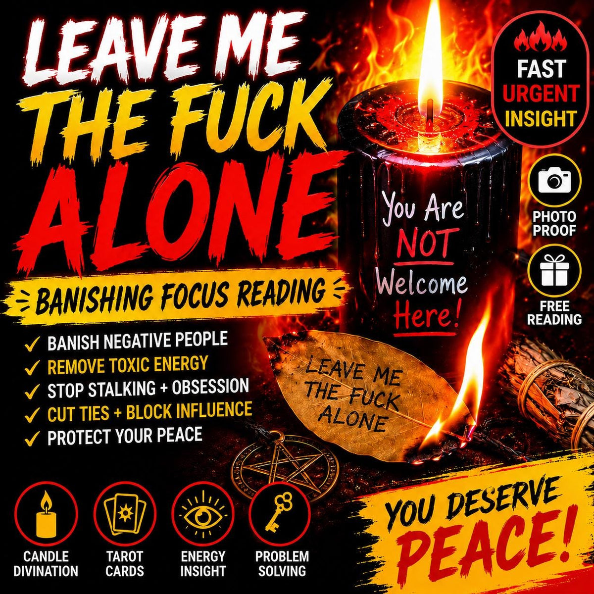 Leave Me Alone Spell + Tarot Reading | Unwanted Person, Gossip & Negative Energy Insight | Boundaries and Protection Guidance