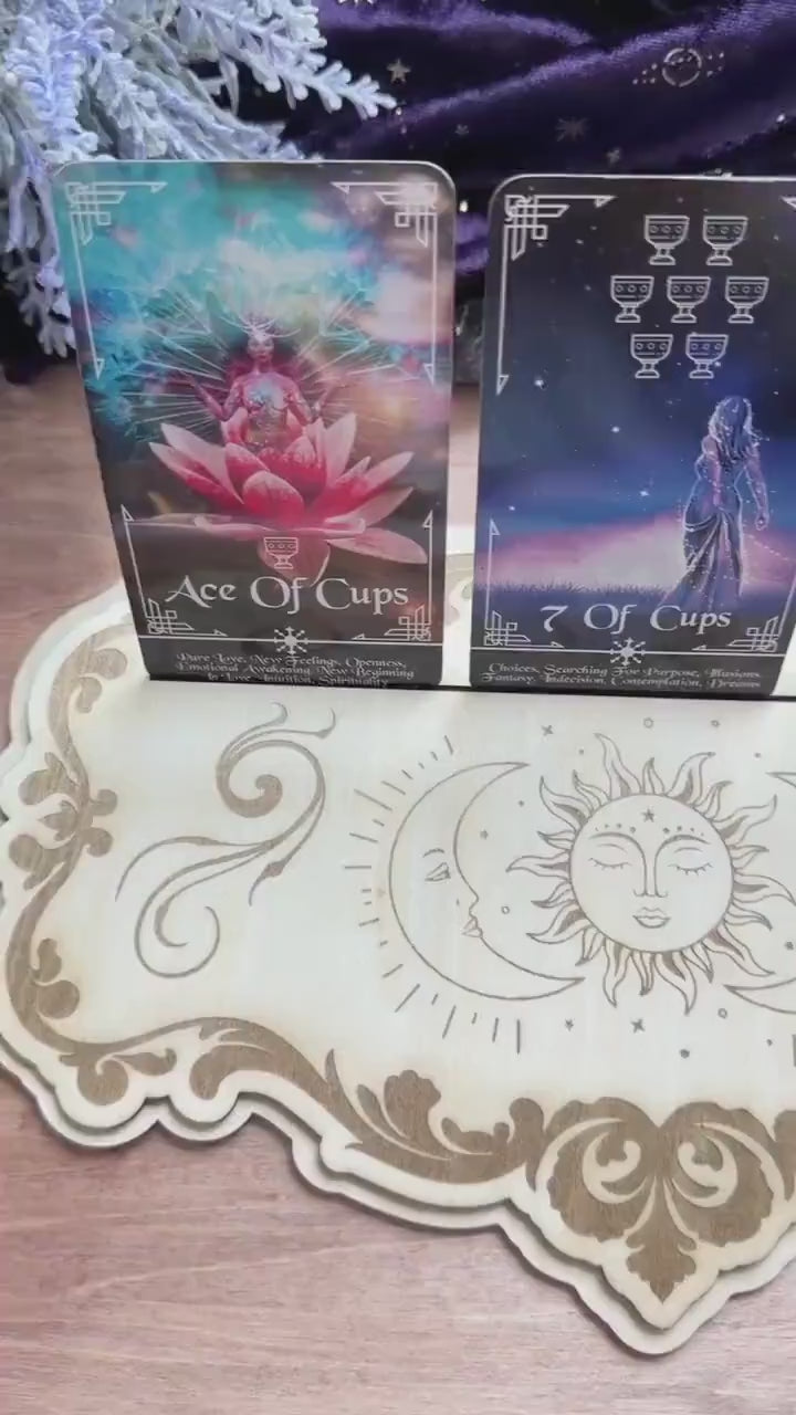 Handcrafted Tarot Card Holder: Altar Decoration, Oracle Card Stand
