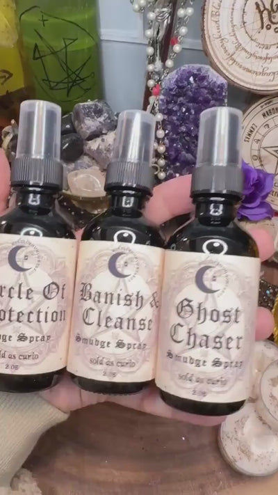 Ghost Chaser Smudge Spray | Clear Negative Energy | Intention Spell Infused Spray | Smoke-Less Spray | Gift For Her | Witchcraft