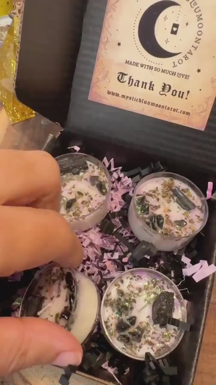 Tealight Intentions Candles | Ritual Candles for Spiritual Cleansing, Meditation &Protection, Soy wax