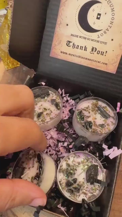 Tealight Intentions Candles | Ritual Candles for Spiritual Cleansing, Meditation &Protection, Soy wax
