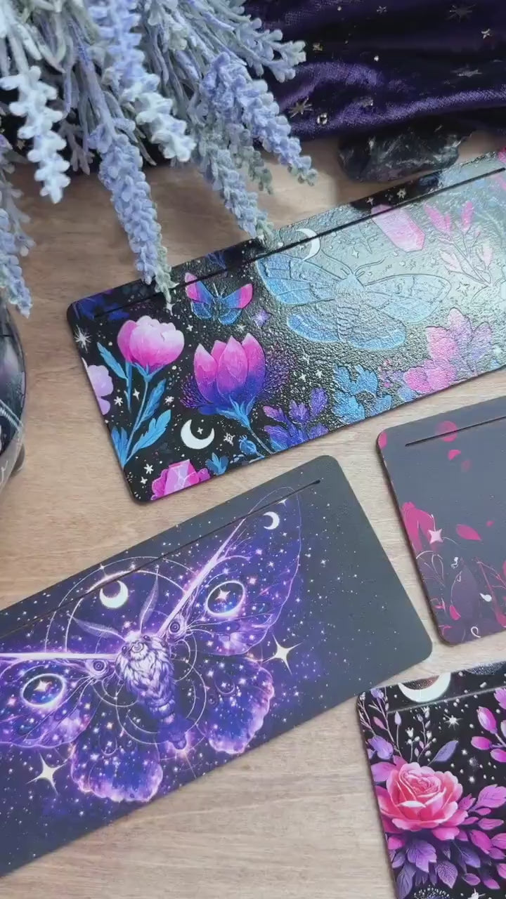 Tarot Card Holder | Celestial Ocean UV Printed Wooden Tarot Display Stand