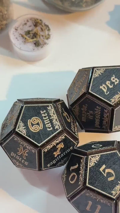 Custom Engraved Divination Dice, Personalized 12-Sided Dice for Tarot Readings, Ghost Hunting, Spiritual Tool
