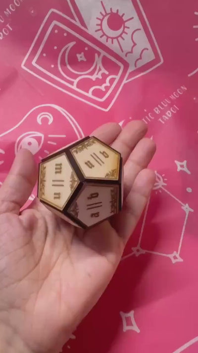 Wooden Alphabet Divination Die: Gothic Letter Spirit Communication Tool