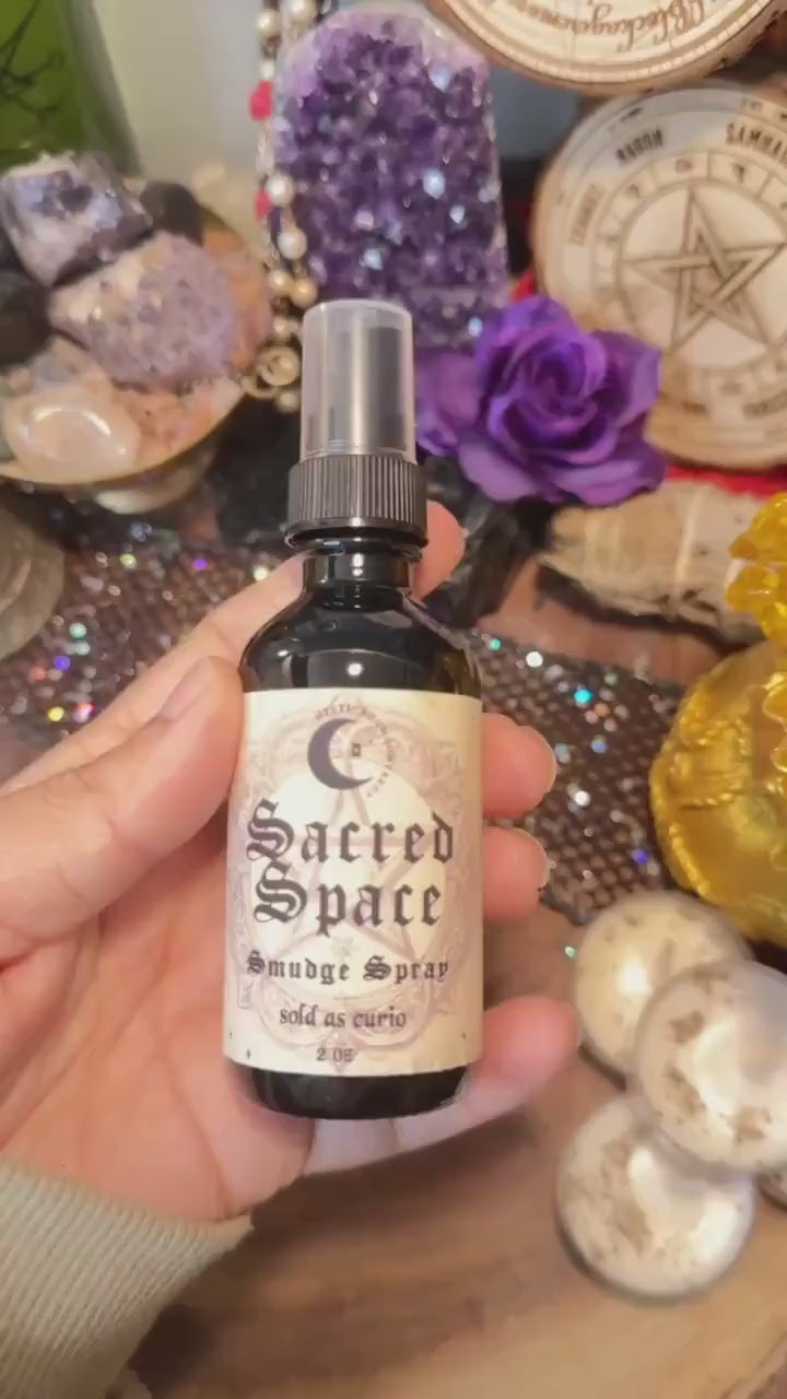 Sacred Space Smudge Spray | Cleanse and Refresh Your Space | Intention-Infused Energy Clearing Spray | Smoke-Free Alternative | Witch Gift