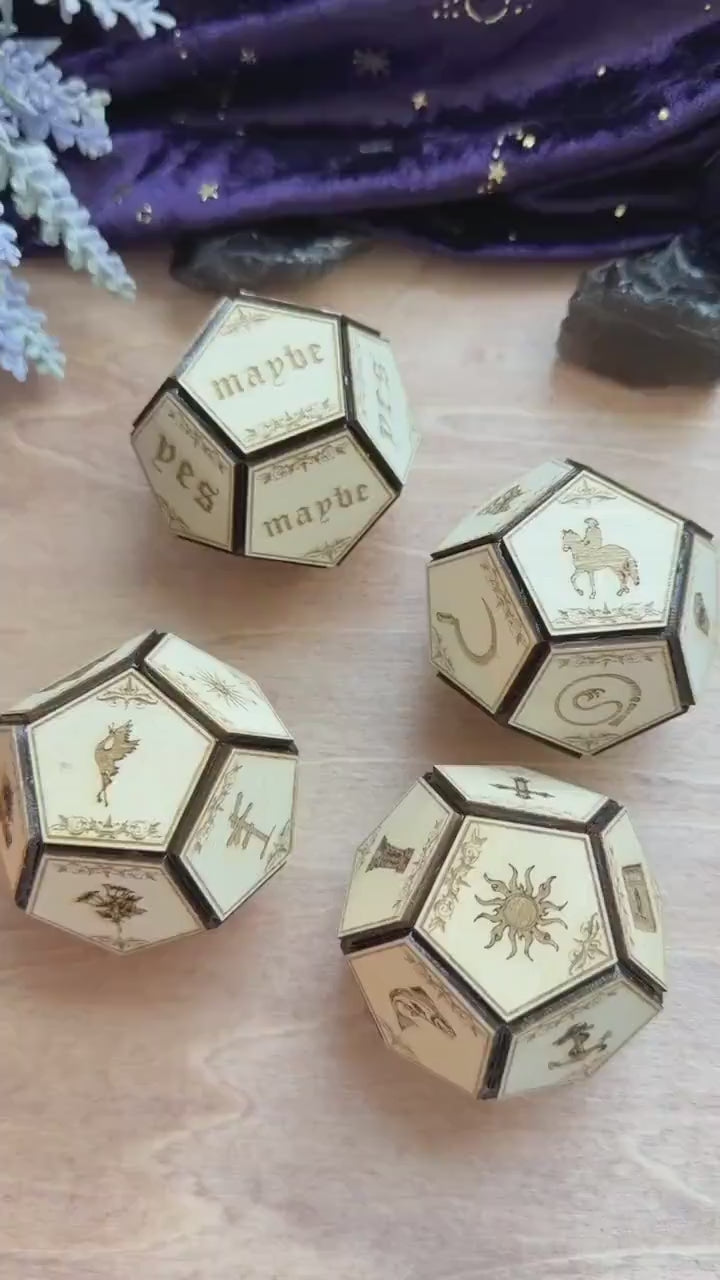 Lenormand Divination Dice Set: Fortune-Telling Spiritual Tool Oracle Die Hand Crafted