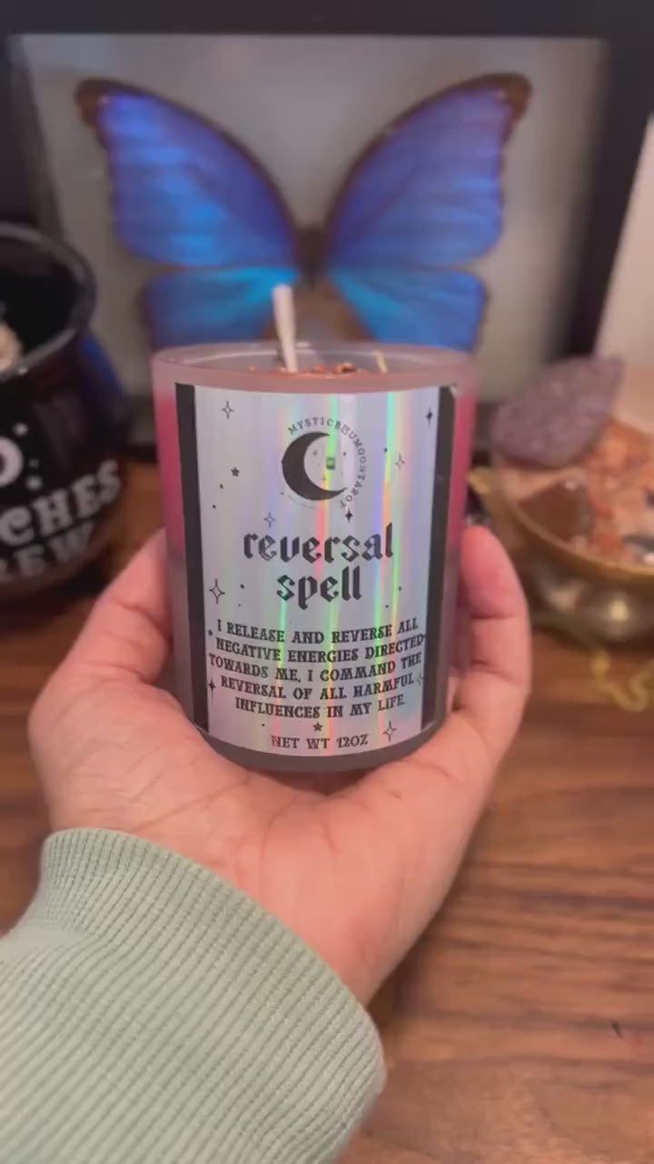 Reversal Fixed Candle Energy Cleansing Return to Sender Ward Off Negativity Spiritual Candles  Spell Candle, Witch Tools, Crystal Infused