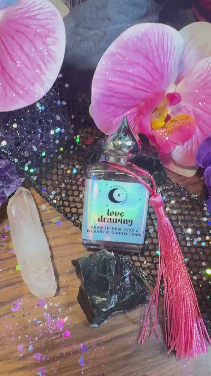 Love Drawing Oil Perfume for Rituals | Attract New Connections with Magick Oils | Witchcraft Oil with Rose Intentions Spell