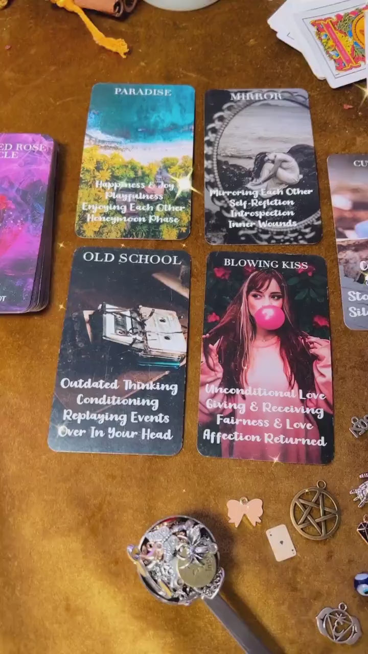 Mystic Red Rose Oracle Deck For Situations And Relationships Tarot Readings | Mysticbluumoontarot™