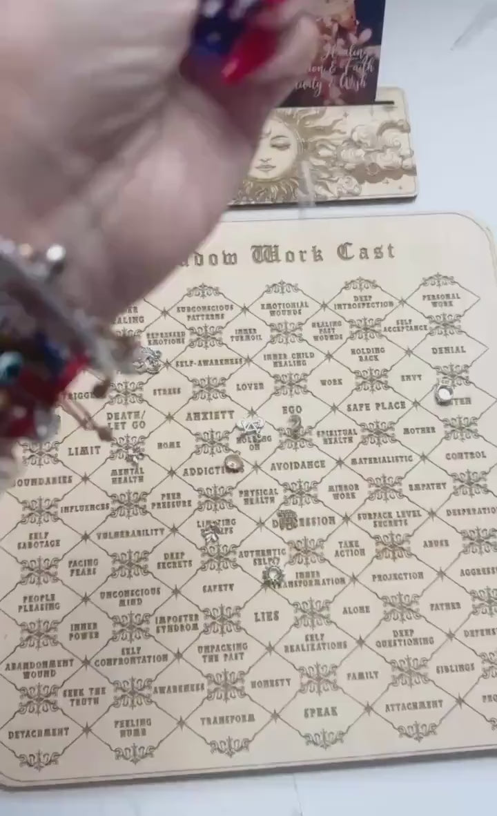 Shadow Work Casting Board: Wooden Divination Tool