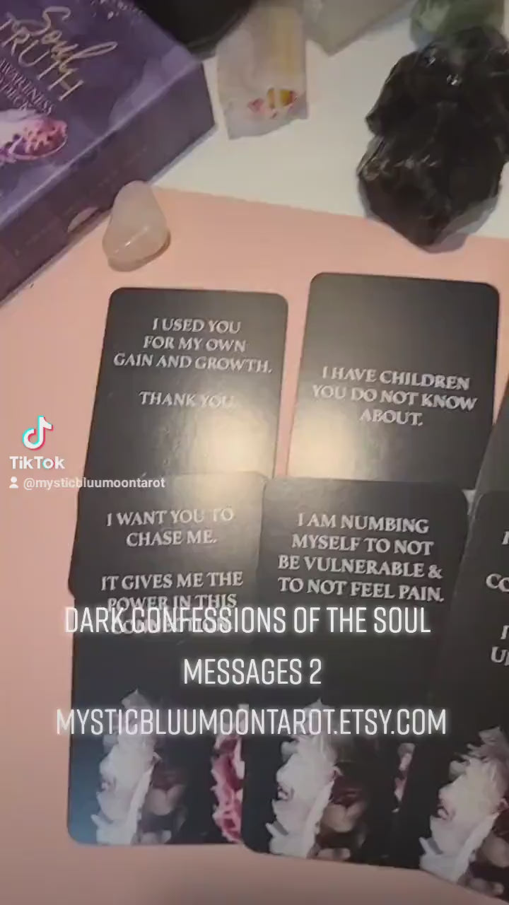 Dark Confessions Of The Soul 2 Oracle Deck Twin Flame Deck Soul Mate Tarot Deck Messages Deck