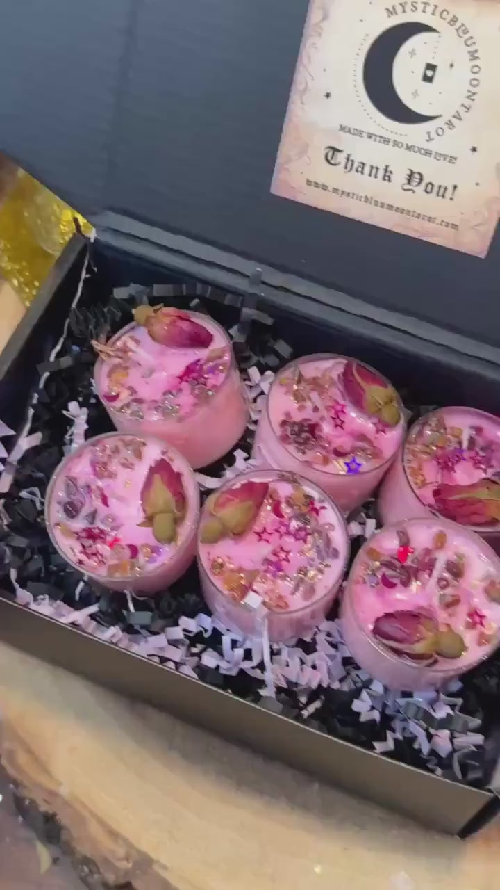 Lust & Love Spell Tealight Candles - Rose Scented, Set of 6