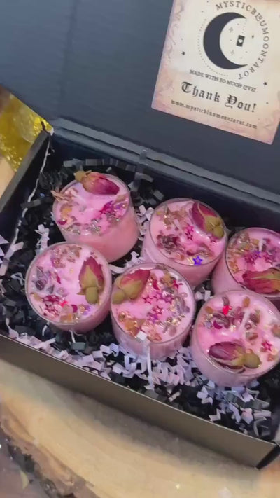 Lust & Love Spell Tealight Candles - Rose Scented, Set of 6