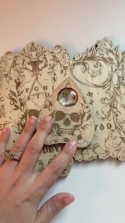 Skull Spirit Board: Laser-Engraved Ouija Divination Tool