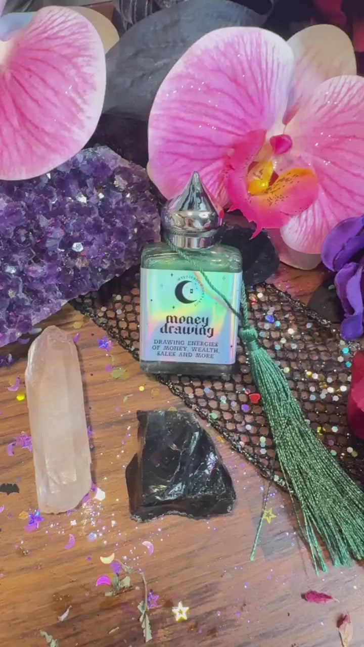 Money Drawing Oil Perfume for Rituals | Attract Wealth and Abundance with Magick Oils | Witchcraft Oil with Prosperity Intentions Spell