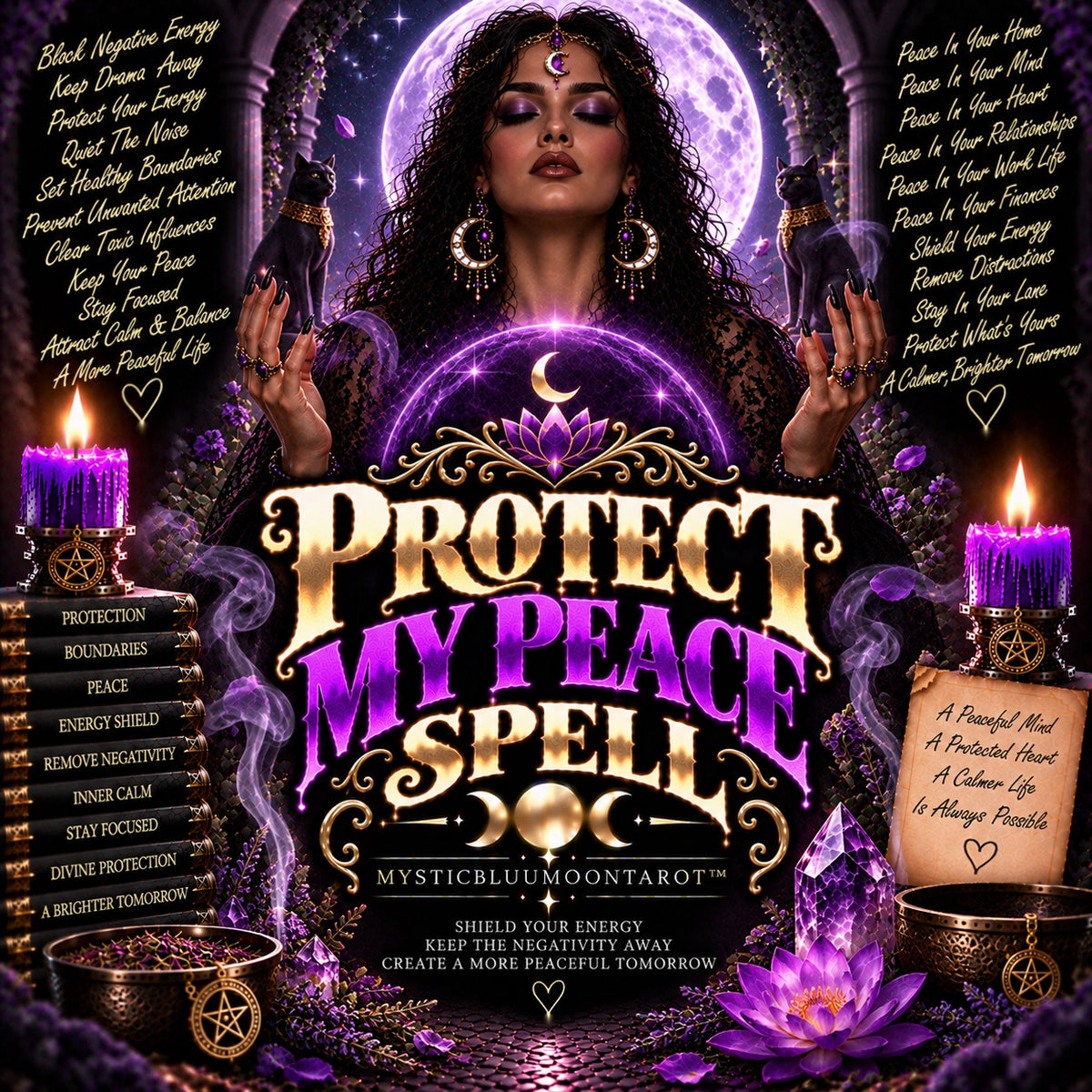 Protect My Peace Spell for energy shielding and boundaries