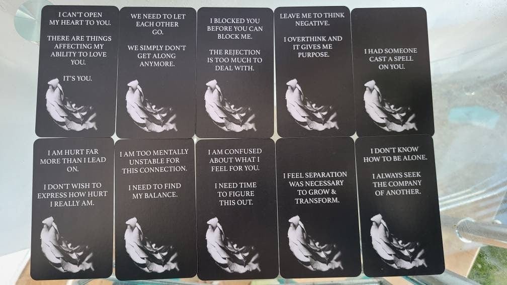 Dark Confessions 5 Oracle Deck Tarot Deck Twin Flame Deck Love Oracle Cards Mysticbluumoontarot - MysticBluuMoonTarot