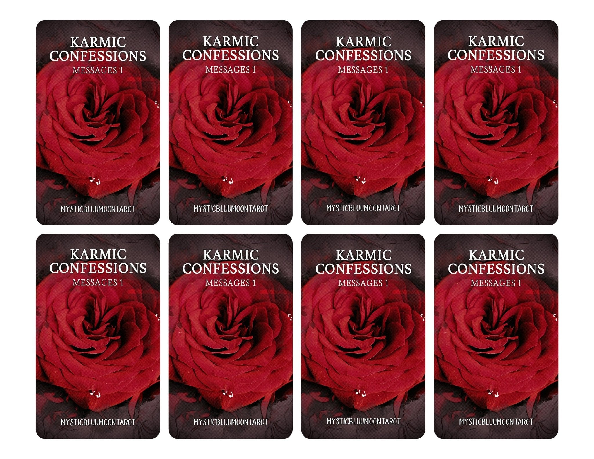 Karmic Confessions 1 Printable Oracle Deck | Digital | INSTANT DOWNLOAD - MysticBluuMoonTarot